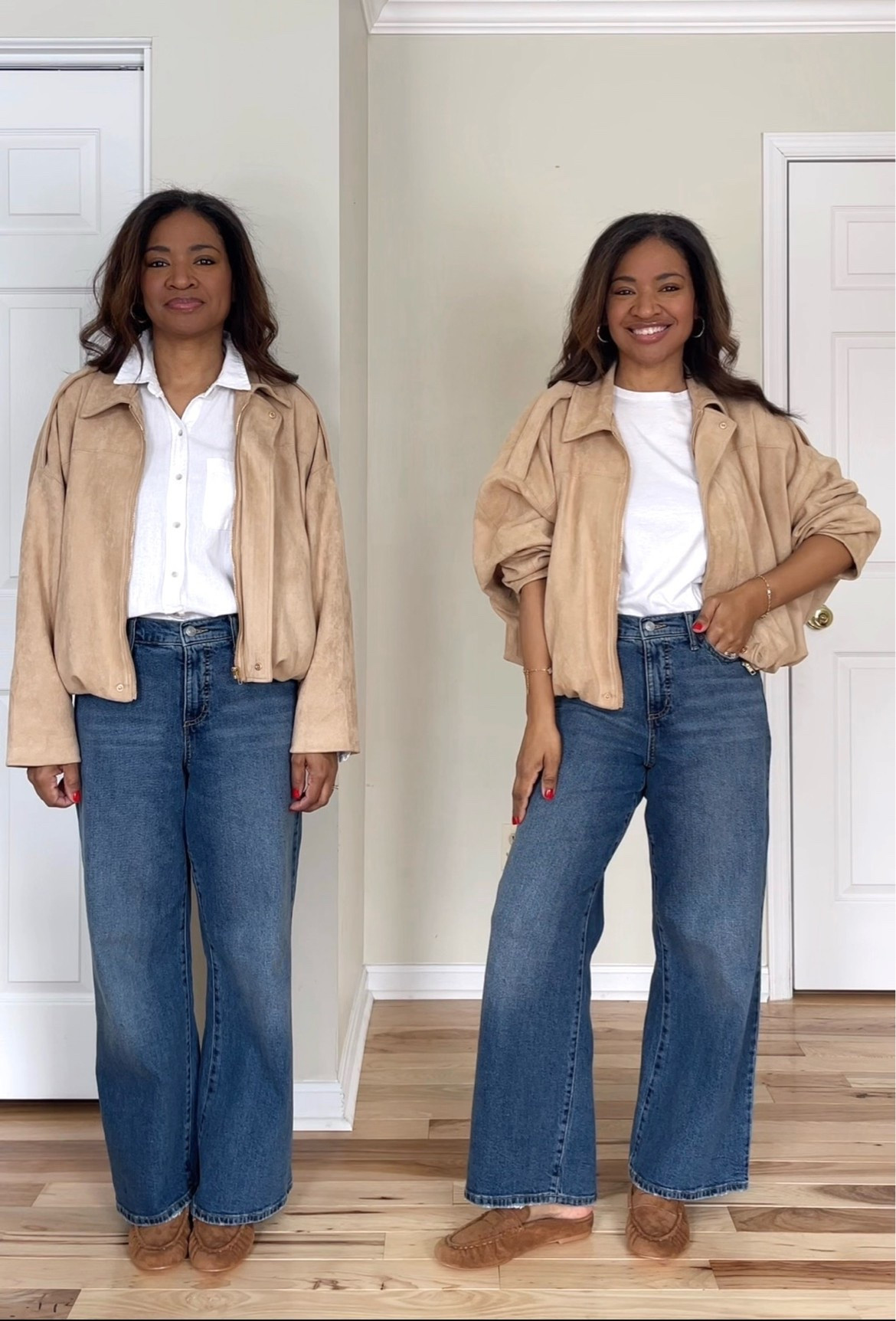 I sized up to a medium in the jacket because I prefer it slightly oversized. I’m wearing a size 4 in jeans. Linking similar .  Size up 1/2 in the shoes.

#LTKgrwm #LTKootd #LTKOver40