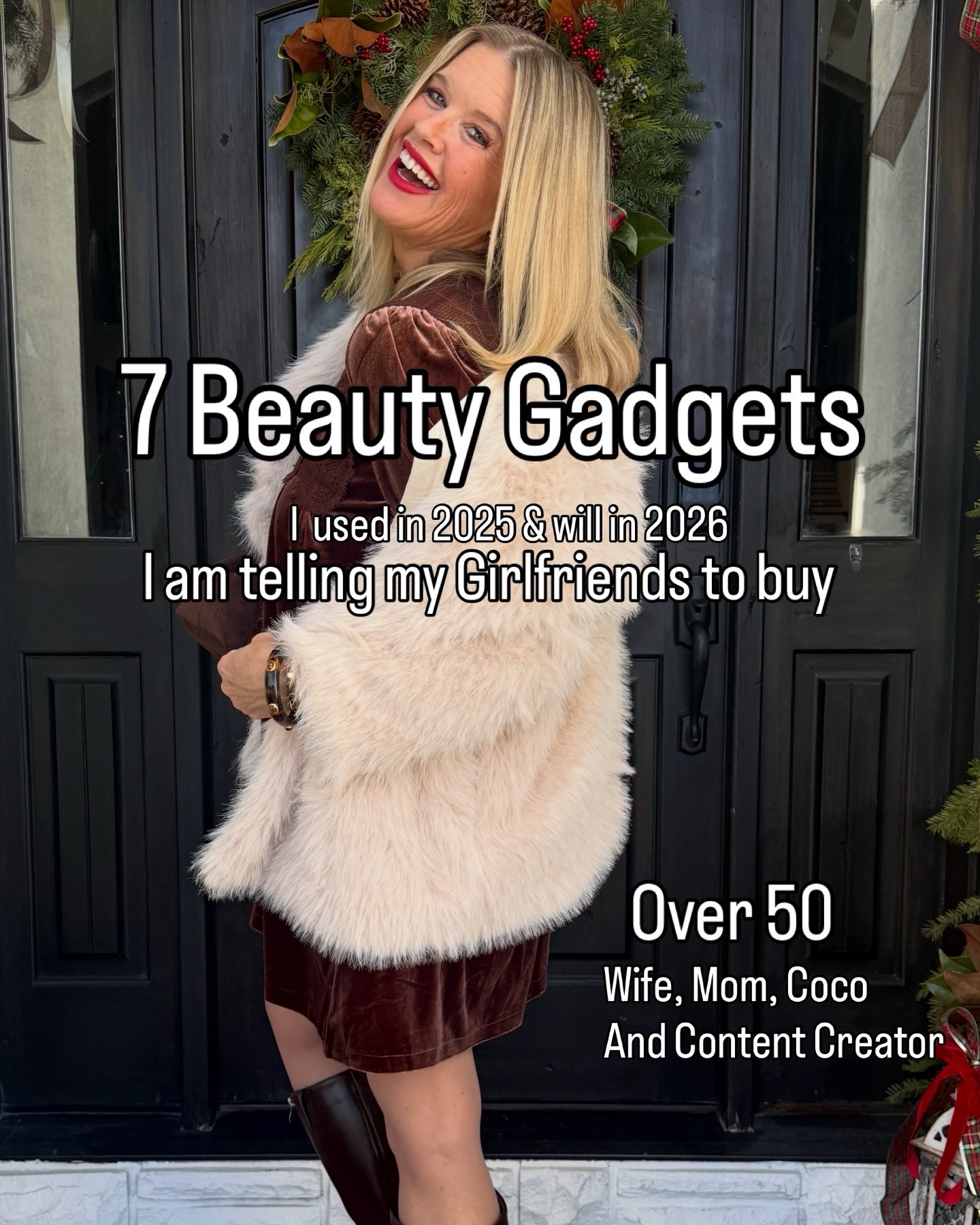 7 Beauty Gadgets 

I  used in 2025 & will in 2026

I am telling my Girlfriends to buy

Over 50 

Wife, Mom, Coco
And Content Creator 

T3  Hair Dryer/Roller/Styler

I use this & love this tool weekly

A Warm Towel & Robe

Lip mask- Helps you sleep

Red light Therapy 

Several settings & color light therapy settings too

Mini Fan- Perfect for layering your skincare 
or (cooling off in a hot flash)

Dermaplaning Tool-
Smooth skin, beauty products absorb into skin & removes peach fuzz

Tortoise Shell Toothbrushes

#LTKselfcare #LTKOver40 #LTKBeauty