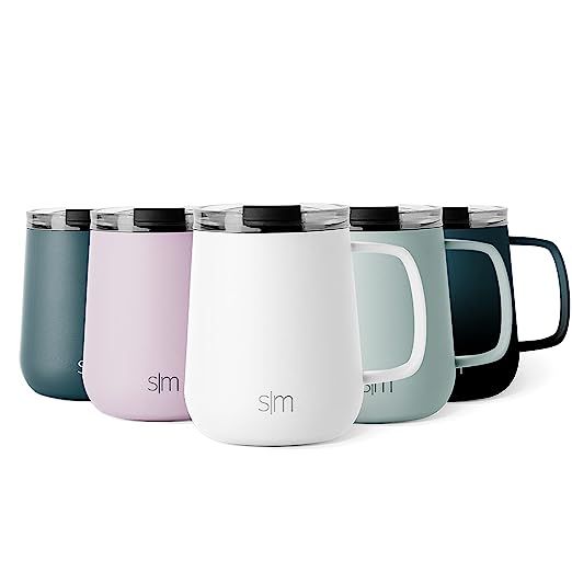 Simple Modern Travel Coffee Mug with Lid and Handle | Reusable Insulated Stainless Steel Cold Bre... | Amazon (US)