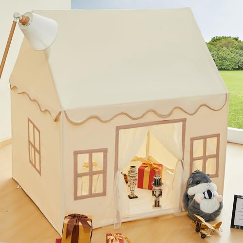 RongFa Playhouse Play Tent for Kids-Portable with Padded Mat, Star Lights, Carry Bag, Play Tent Indoor & Outdoor, Washable Kids Play House for Toddler | Amazon (US)