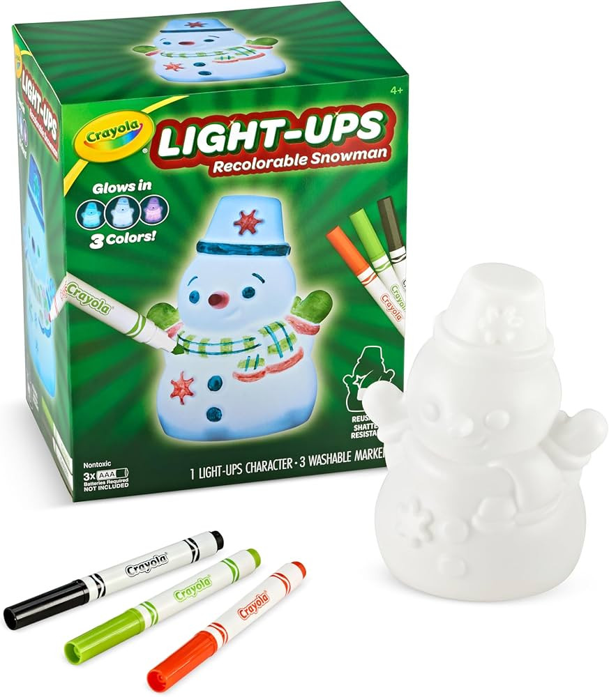 Crayola Light-Ups - Snowman, Light Up Snowman Toy, Christmas Gift for Grandkids & Kids, Reusable ... | Amazon (US)