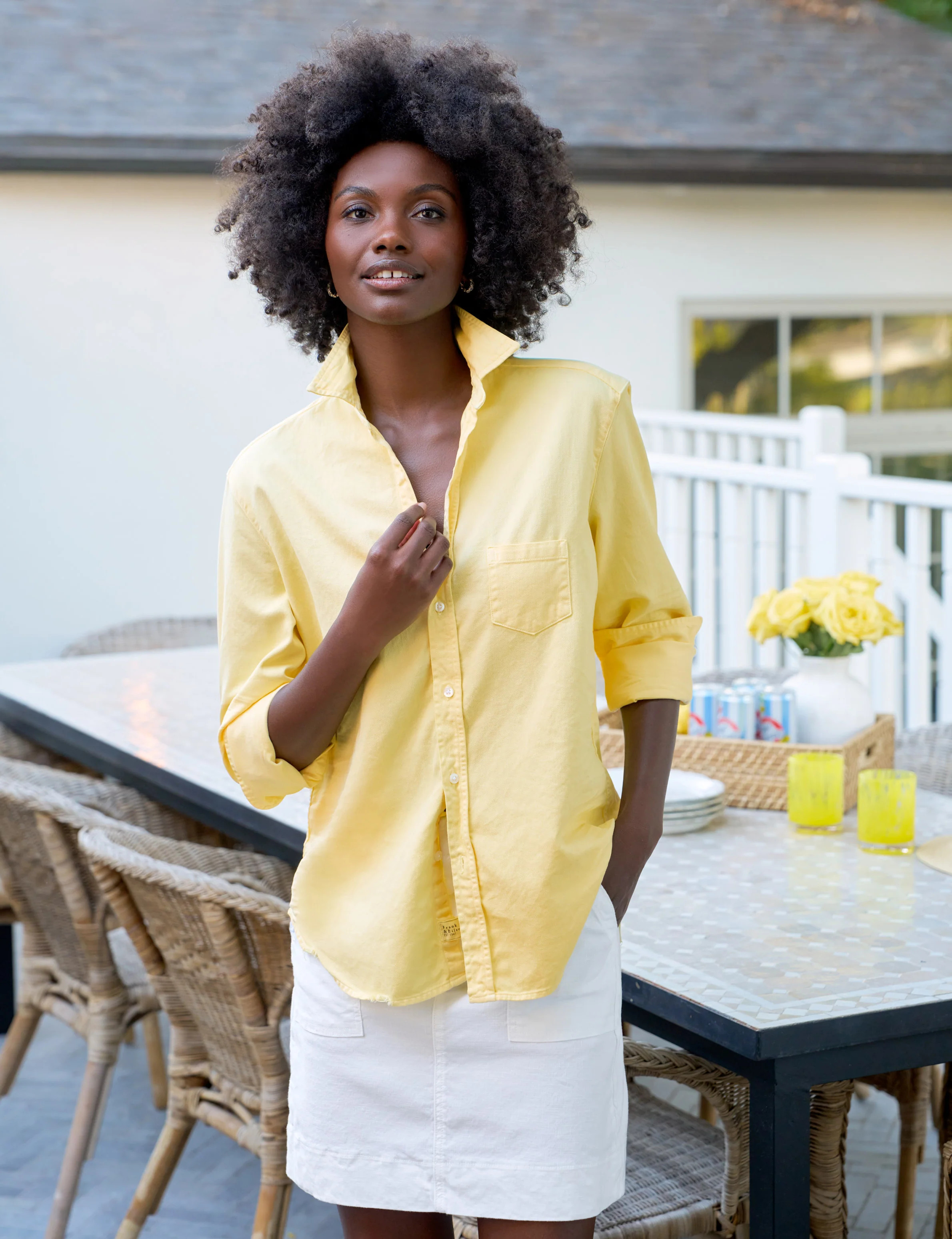 EILEEN Lemon Yellow, Famous Denim | Frank & Eileen