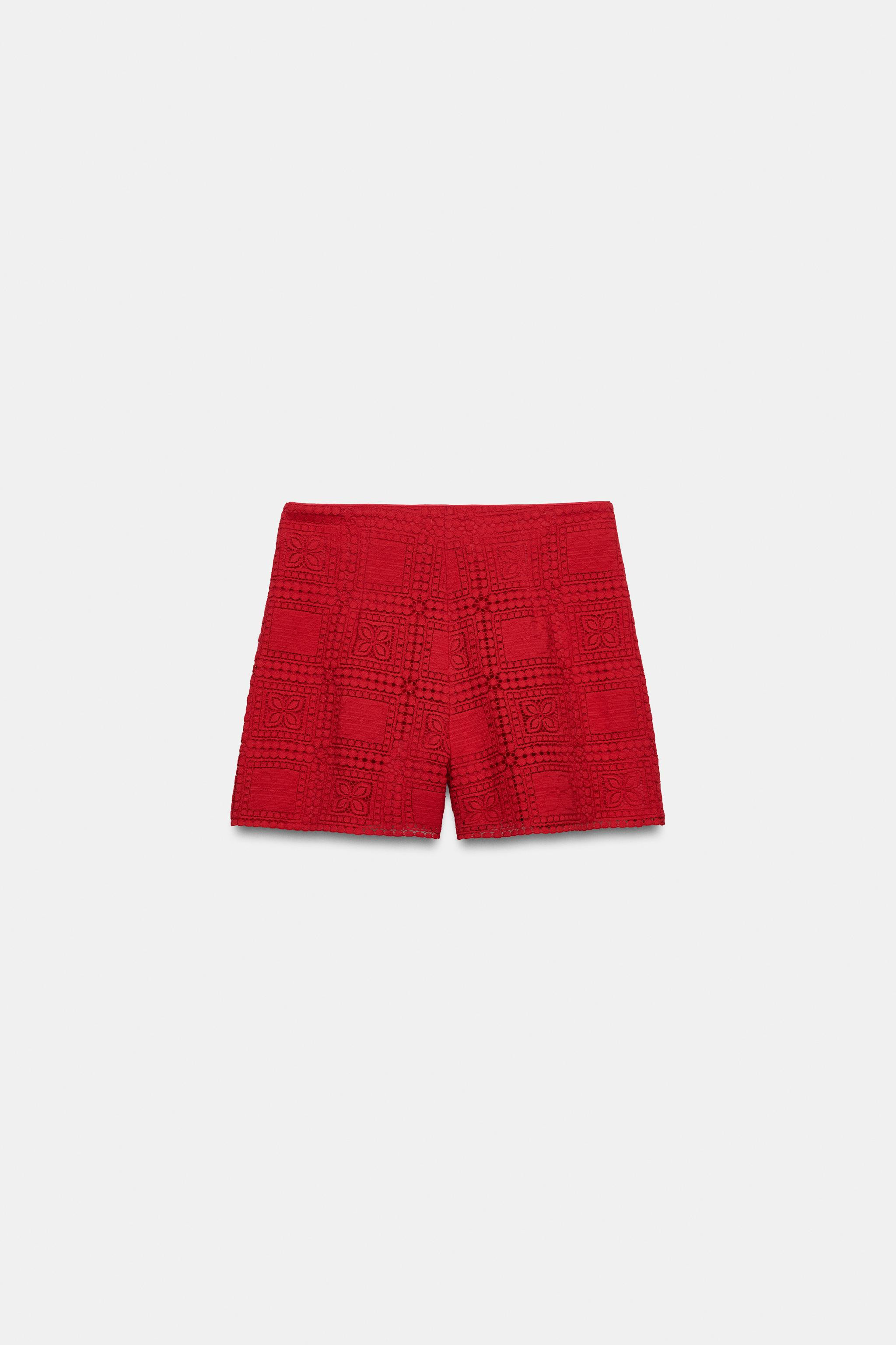 GUIPURE LACE SHORTS | Zara US