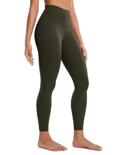 CRZ YOGA Butterluxe Yoga Leggings 25" - High Waisted Buttery Soft Womens Workout Lounge Pants Olive Green Small | Amazon (US)