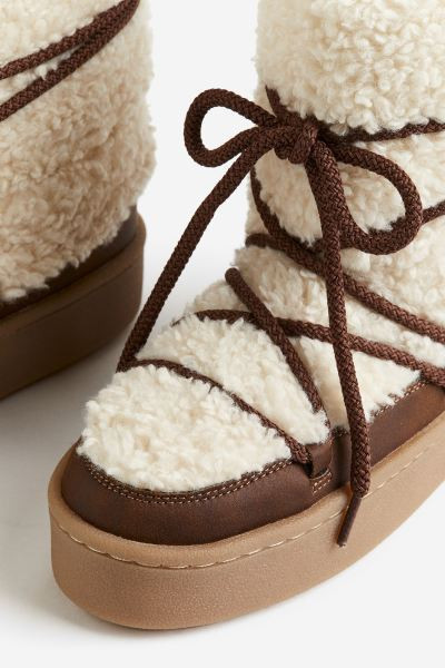 Warm-lined Teddy Fleece Boots | H&M (US + CA)