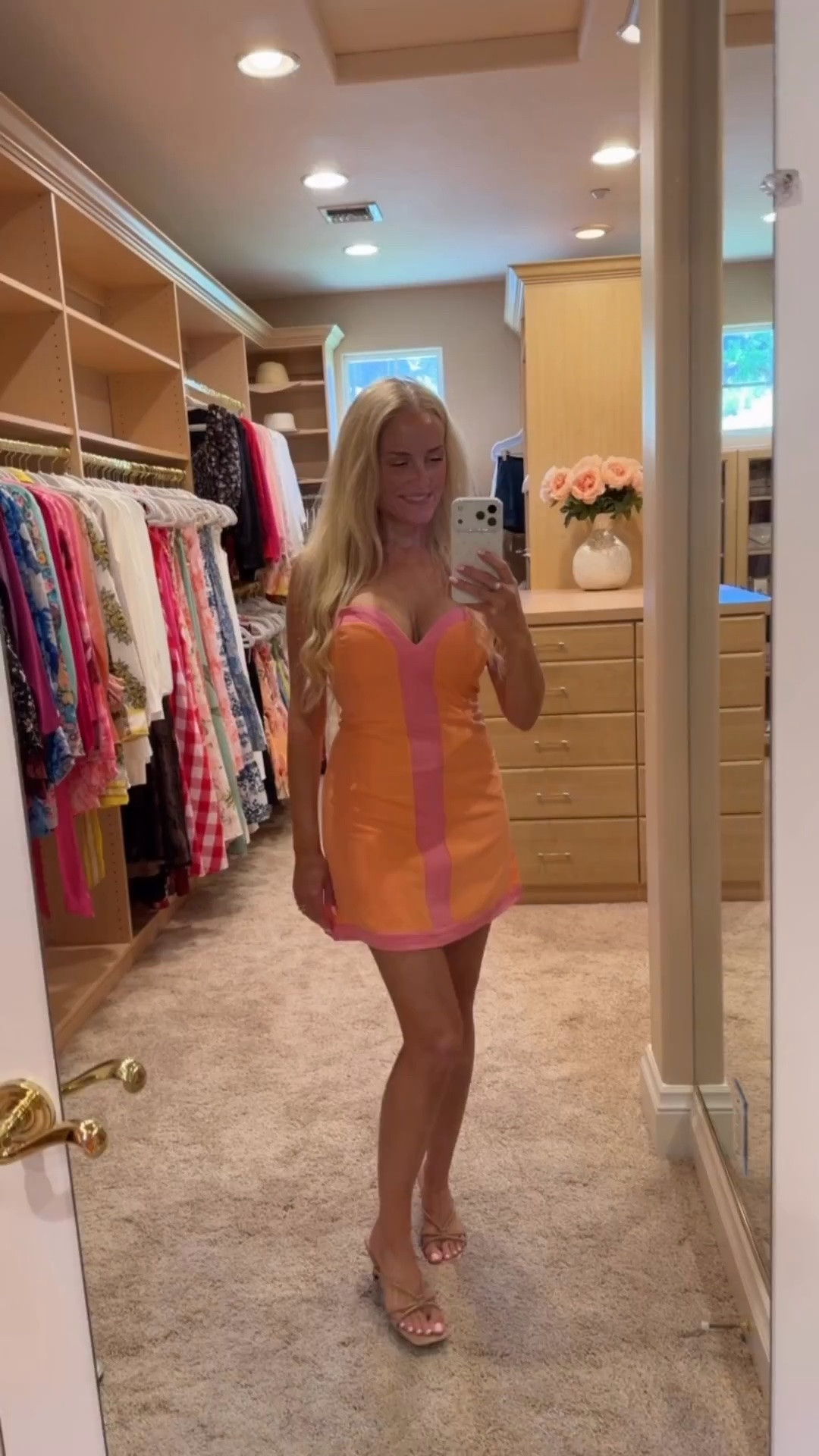 Cute pink and orange summer dress 💖