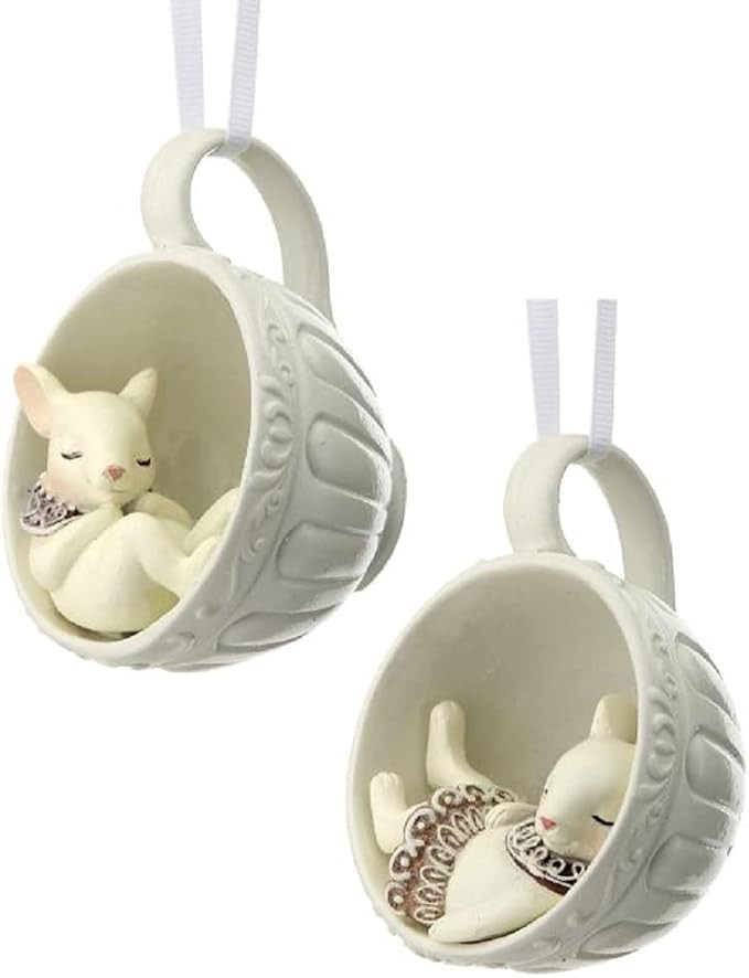 Regency International Gingerbread Mice Mouse in a Teacup Ornament 2, Multicolor | Amazon (US)