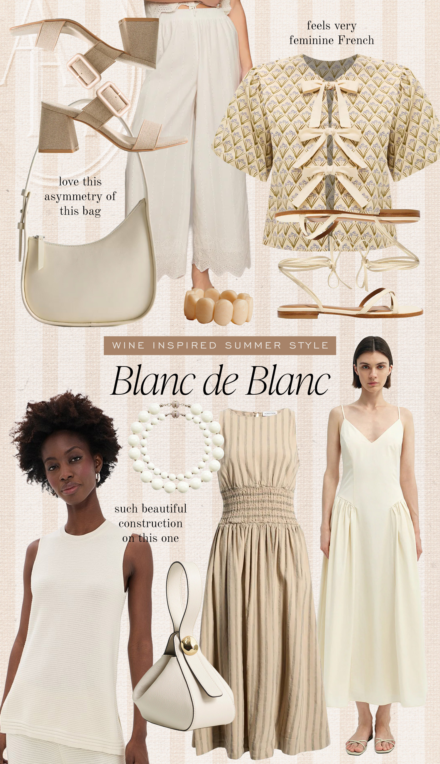 Crisp, clean, and très chic for summer 🥂 smocked midi, raffia bag, strappy sandals 

 #LTKootd #LTKTravel