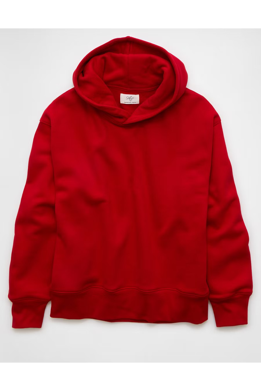 AE Everyday Luxe Hoodie Women's Ruby Kiss L | American Eagle Outfitters (US & CA)