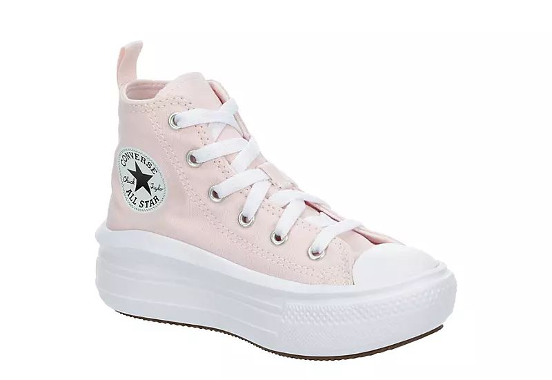 Converse Girls Chuck Taylor All Star Move High Top Sneaker - Pink | Rack Room Shoes