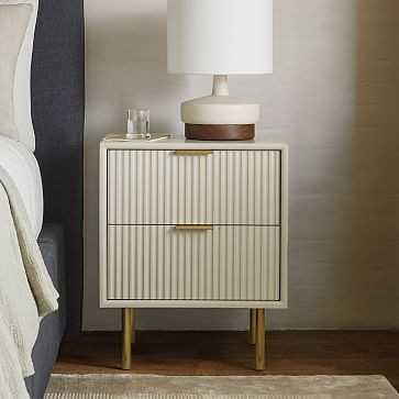 Quinn Closed 2-Drawer Nightstand (21") | West Elm (US)