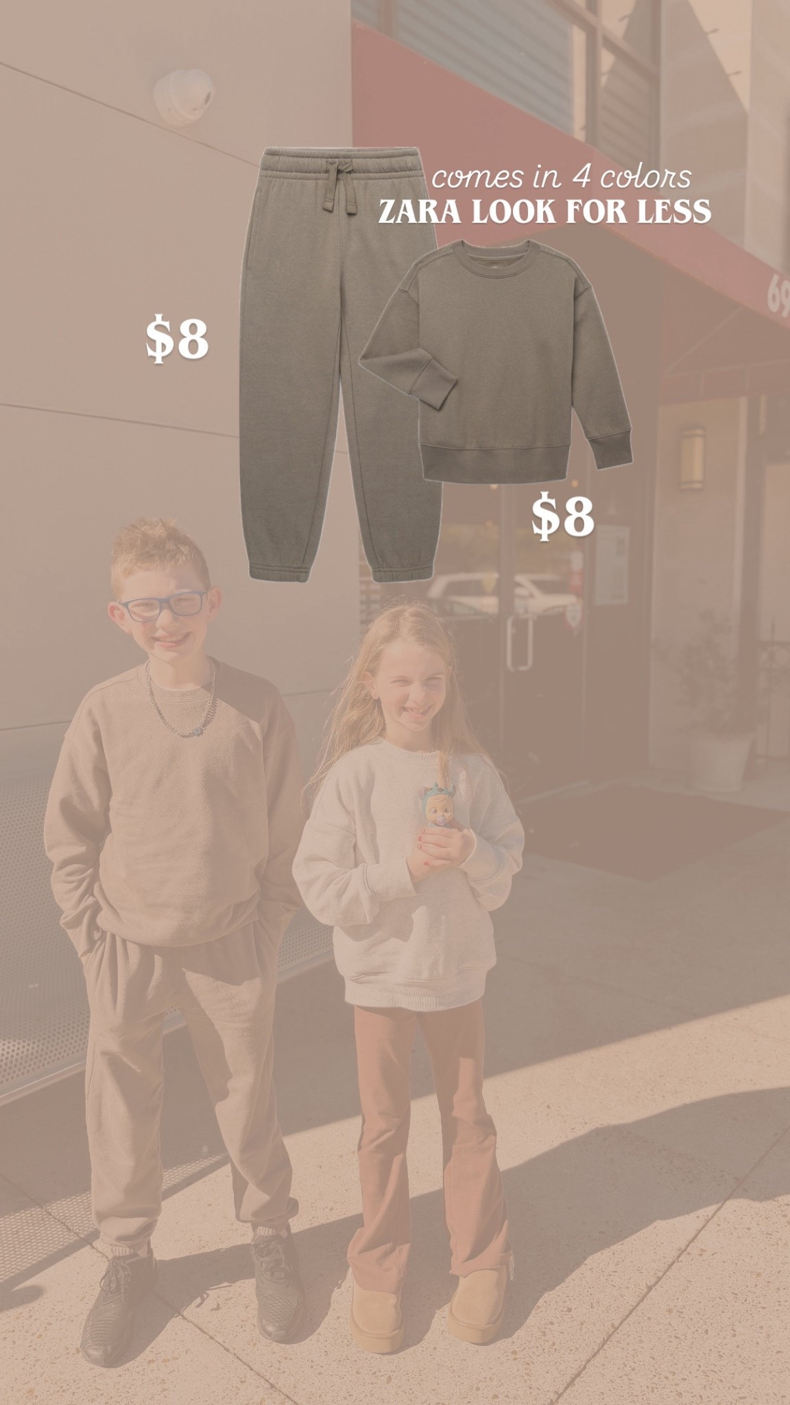 Zara sweat set look for less for kids at Walmart 
Under $20 and great quality 
Fit tts and super cozy lounge wear 

#LTKTravel #LTKKids #LTKFindsUnder50