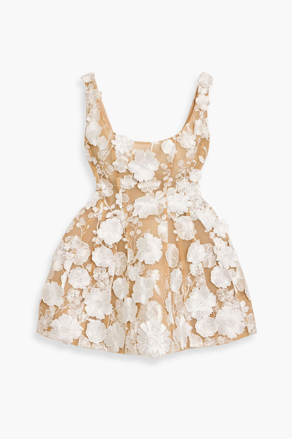Jasmine floral-appliquéd tulle mini dress | The Outnet (US and CA)