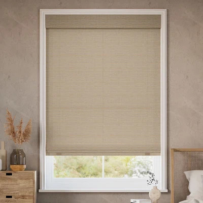 Elevated Coastal Woven Wood Shades Dusty Slate | Select Blinds | Select Blinds