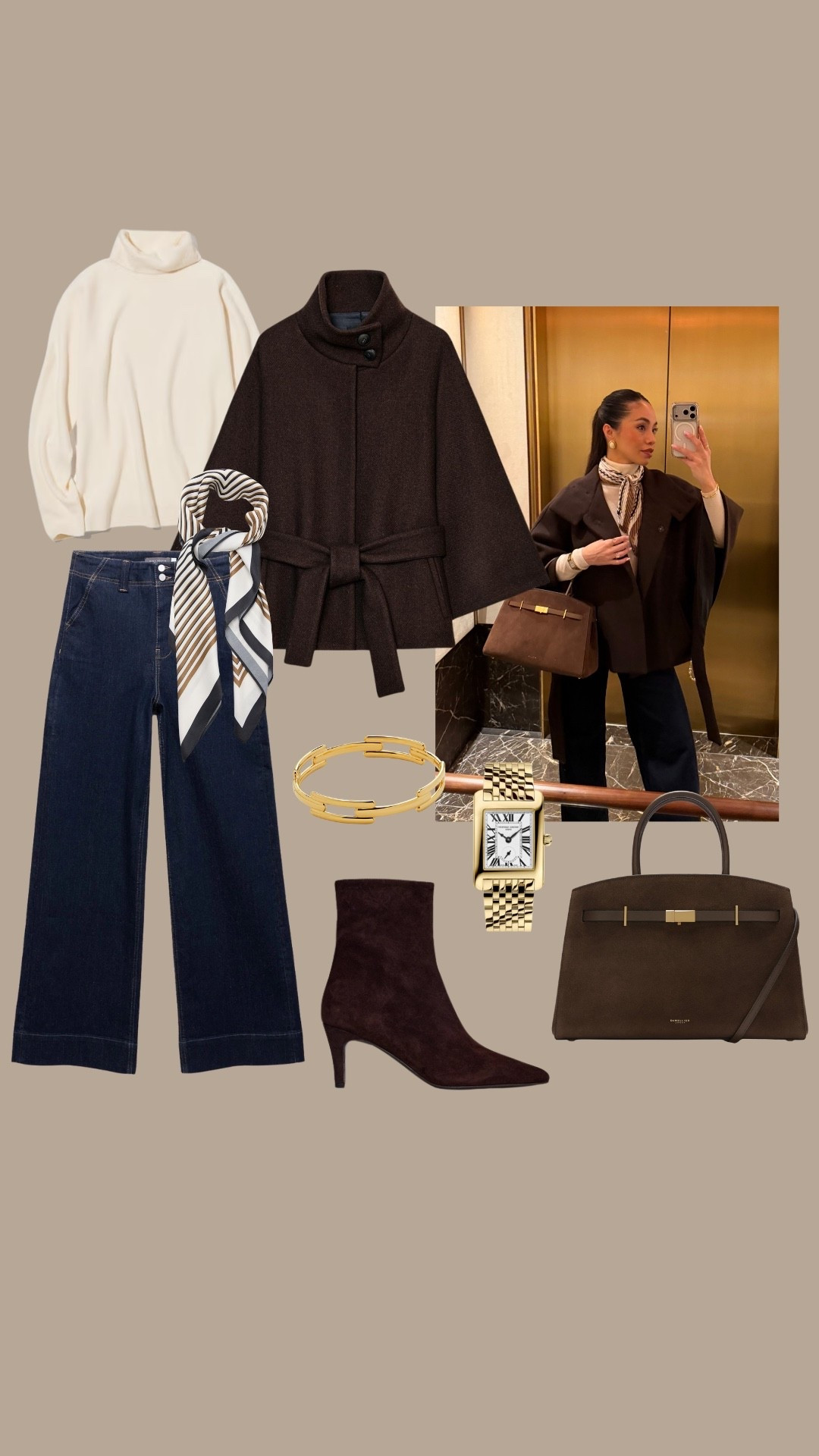 Outfit of the day in London 🤎 

Cape coat - size XS/ S
Jeans - size 6 regular

#LTKspring #LTKwinter #LTKuk