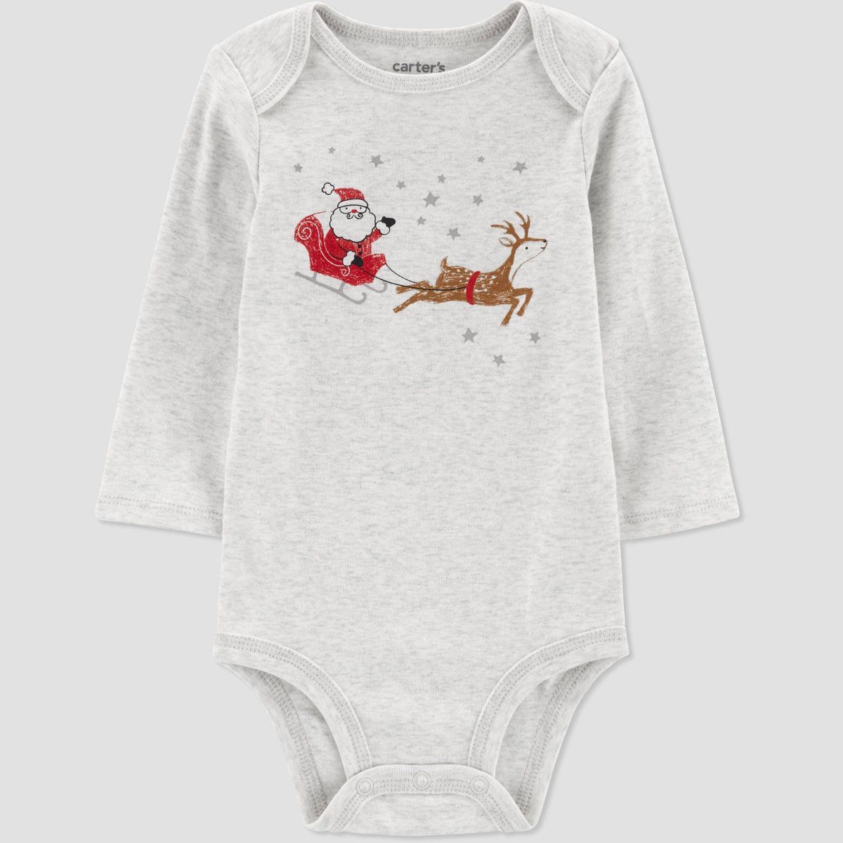 Carter's Just One You®️ Santa Sleigh Baby Bodysuit - Gray | Target