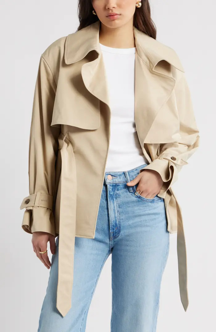 Exaggerated Crop Trench Coat | Nordstrom