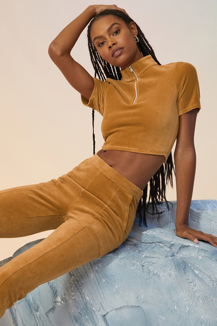 Micro Corduroy Winter Break Mock Neck | Alo Yoga (US)