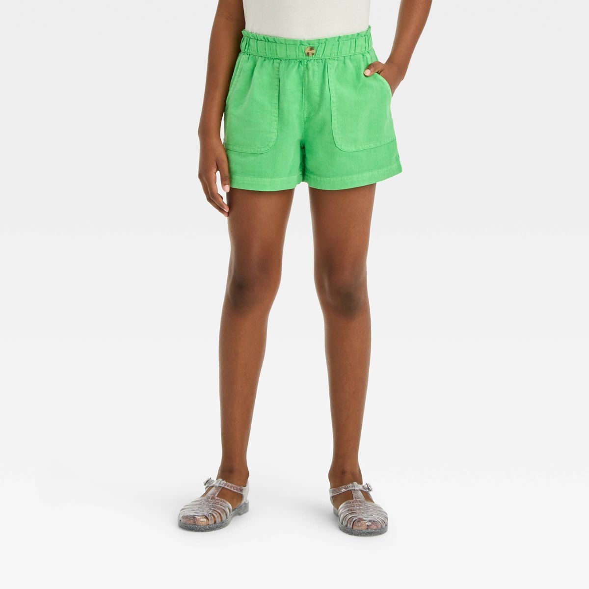 Girls' Pull-On Paper Bag Waist Woven Shorts - Cat & Jack™ | Target