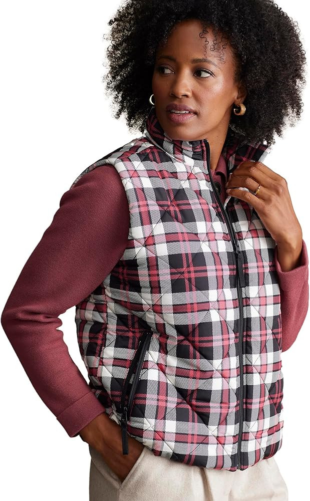 Vera Bradley Women's Zip Up Puffer Vest With Pockets (Extended Size Range) | Amazon (US)