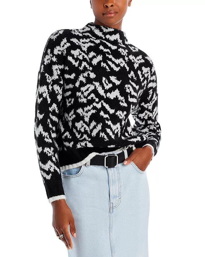 Animal Print Mock Neck Sweater - 100% Exclusive | Bloomingdale's (US)