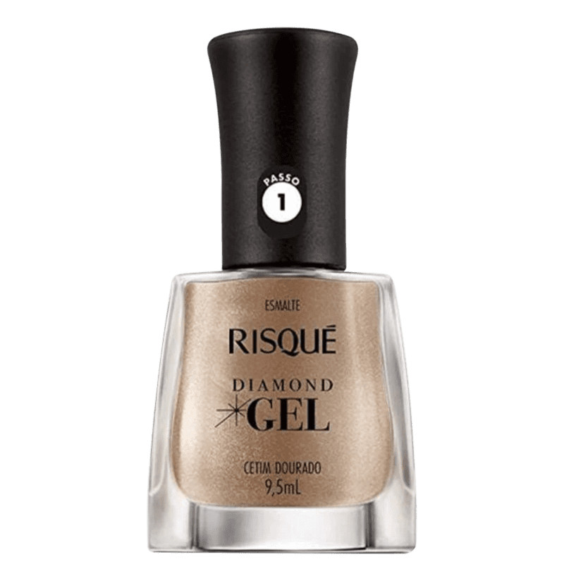 Risqué Diamond Gel Cetim Dourado
        
            
                 - Esmalte Metálico 9,5m... | Beleza Na Web (BR)
