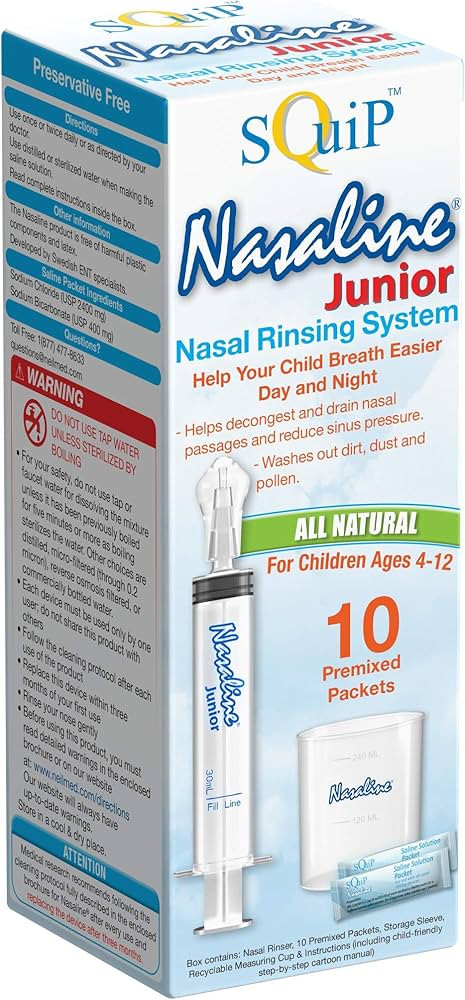 Squip Nasaline Junior Nasal Rinsing System, 3.1 Fl Oz (Pack of 1) | Amazon (US)