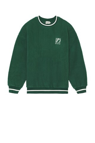 Bound Reverse Fleece Grid Sweater in Bottle Green from Revolve.com | Revolve Clothing (Global)