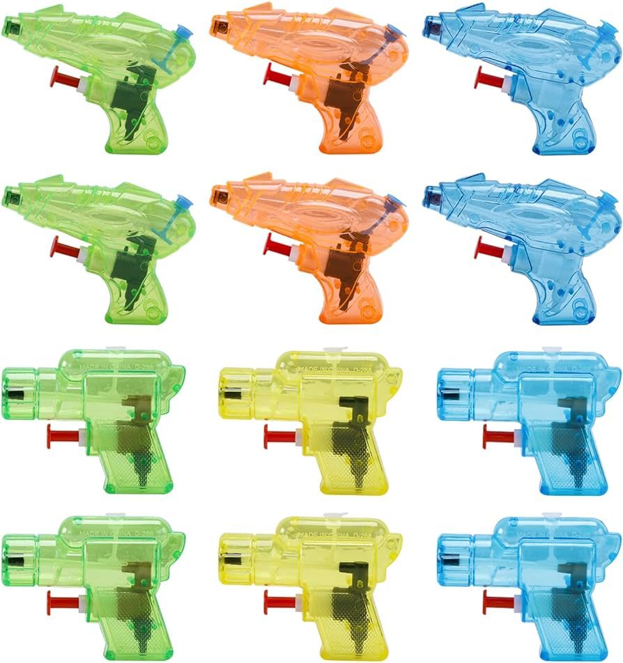 12 Packs Water Gun for Kids Squirt Toys Outdoor Beach Swimming Pool Game Summer Party Favor | Amazon (US)