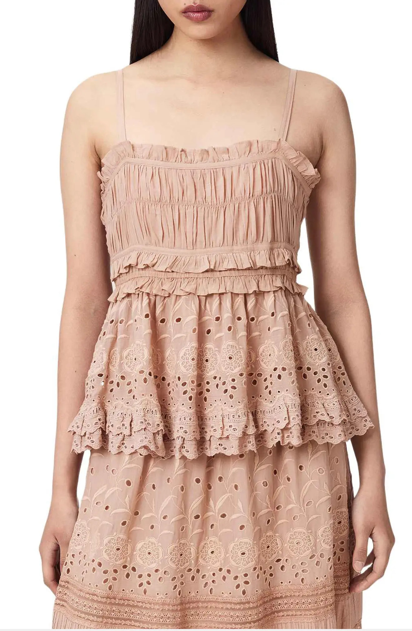 Camille Ruffle Eyelet Top (Women) | Nordstrom | Nordstrom