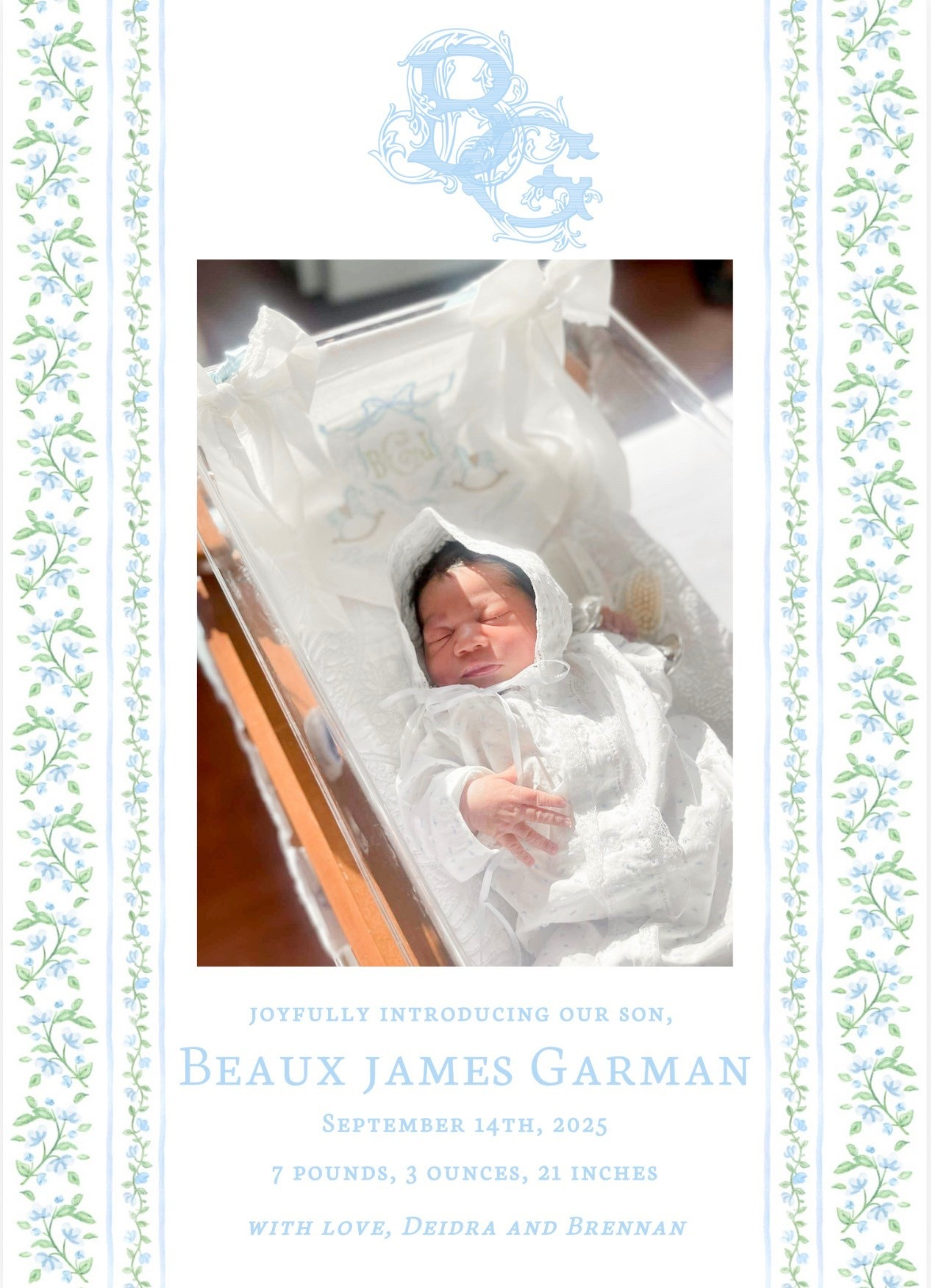 Baby Boy Birth Announcement Card🩵

Etsy, Emily Wilt designs, boy mom, announcement cards 

#LTKBaby #LTKBump #LTKmomlife