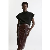 Leather Double Zip Pencil Midi Skirt | Debenhams UK