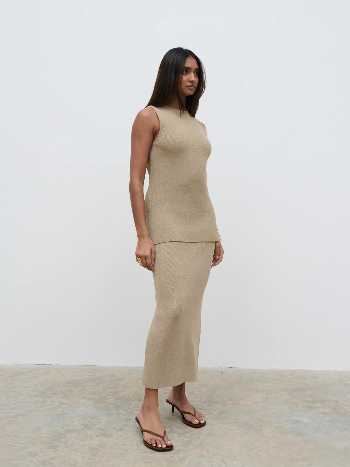 Goldie Knit Top - Oatmeal | Pretty Lavish (UK)
