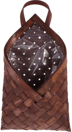 UPKOCH Vintage Woven Wall Hanging Basket Pocket Planter for Front Door Decor Flat Half Cone Shape... | Amazon (US)
