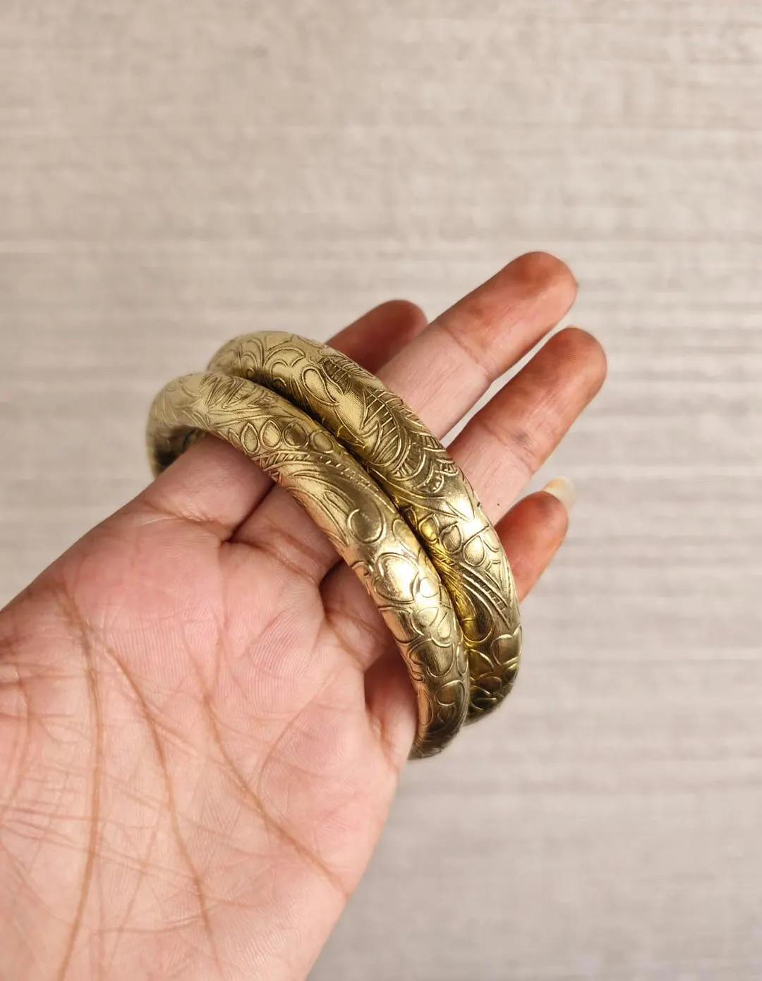 African Brass Bangles: Adjustable Gold Cuff Bracelets | Etsy (US)
