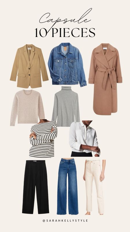 10 Piece Capsule, Outfit Ideas for now and into spring

#LTKSeasonal #LTKstyletip #LTKover40
