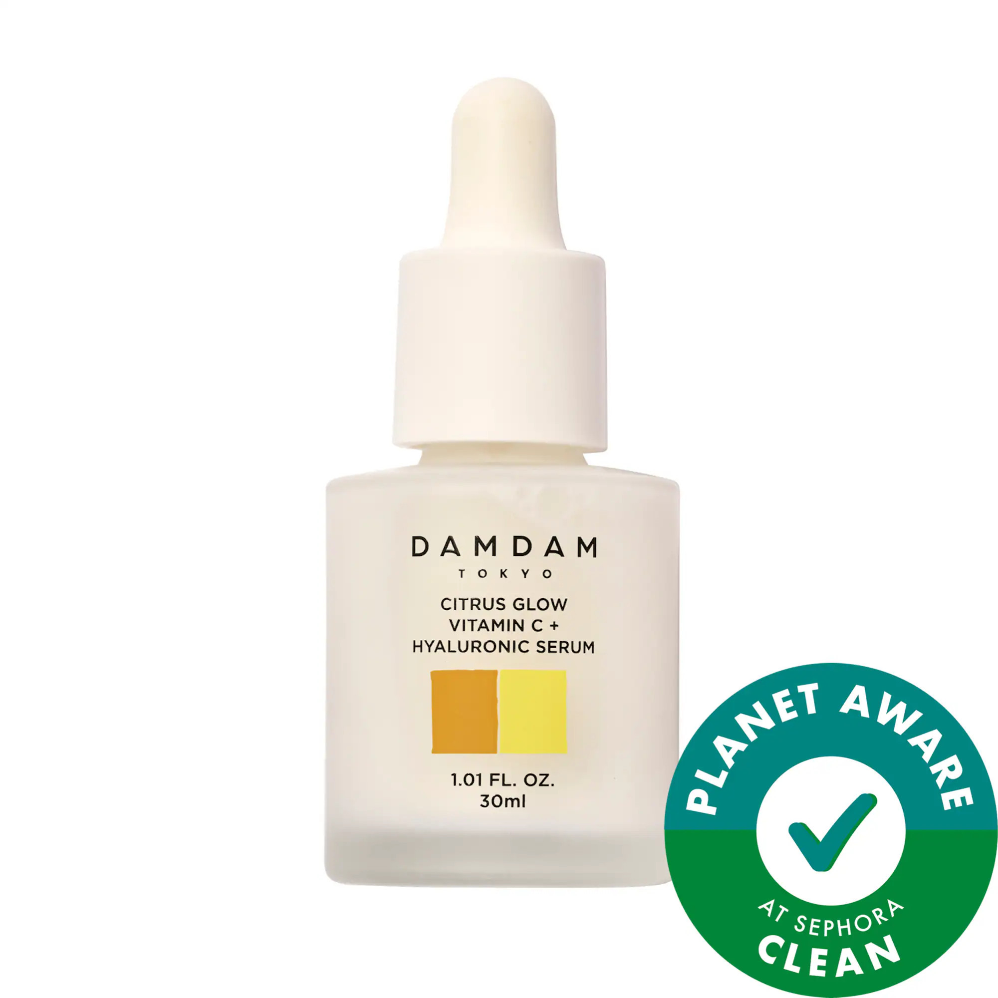 DAMDAM Citrus Glow ​​Dual Vitamin C + Hyaluronic Acid Brightening Serum 1.01 oz / 30 ml | Sephora (US)