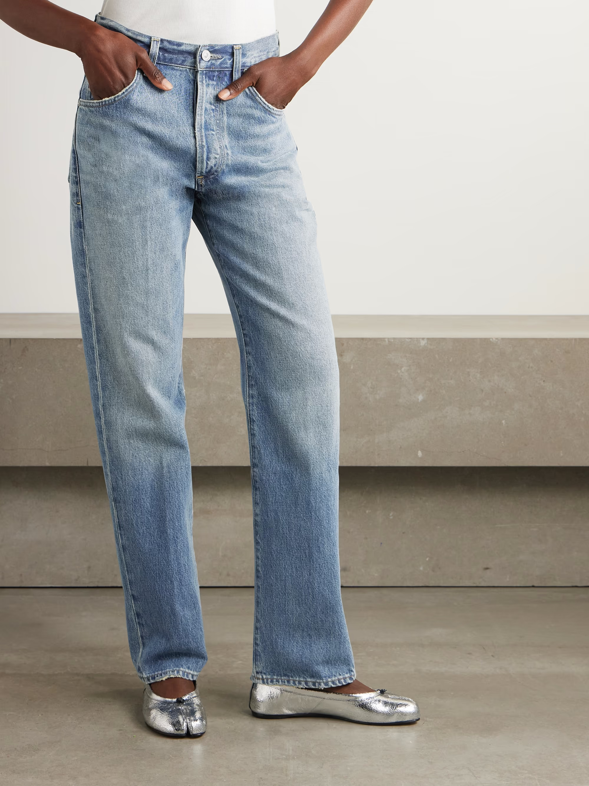 Baretta high-rise straight-leg organic jeans | NET-A-PORTER (US)