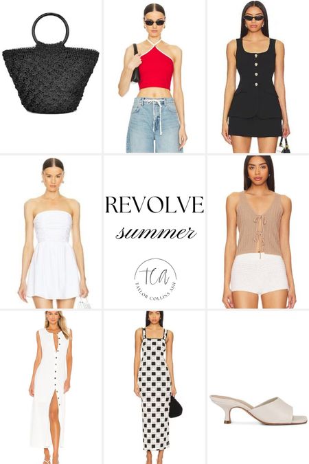 Summer revolve favorites! 
Resort look, white dress, tie front top, crochet dress, vacation dress , pool bag 

#LTKStyleTip #LTKSeasonal #LTKTravel