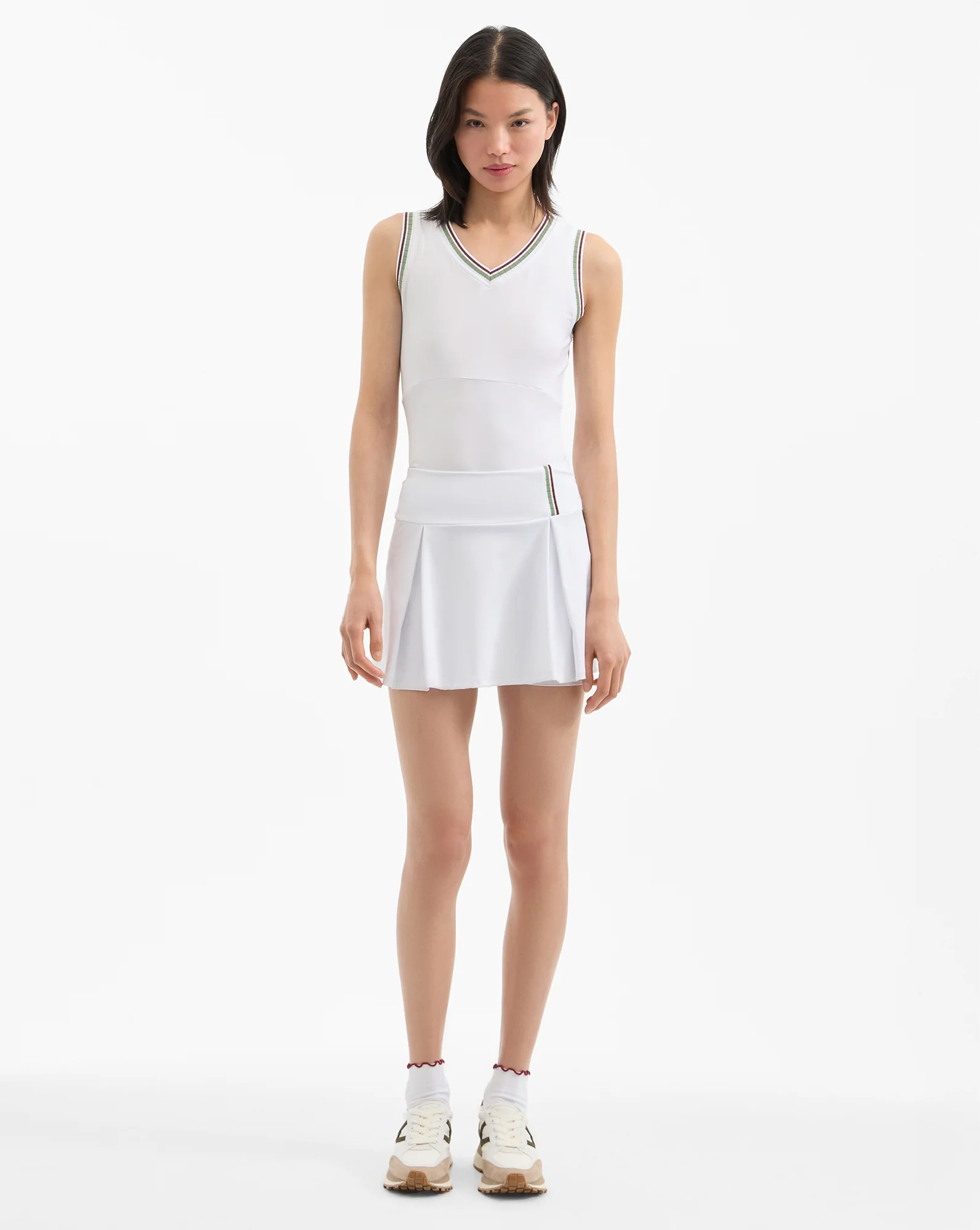 Deuce Pleated Tennis Skort | Veronica Beard