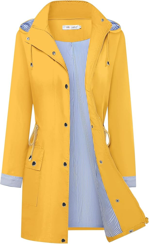 BBX Lephsnt Rain Coats for Women Waterproof Rain Jacket Lightweight Windbreaker Outdoor Hooded Tr... | Amazon (US)