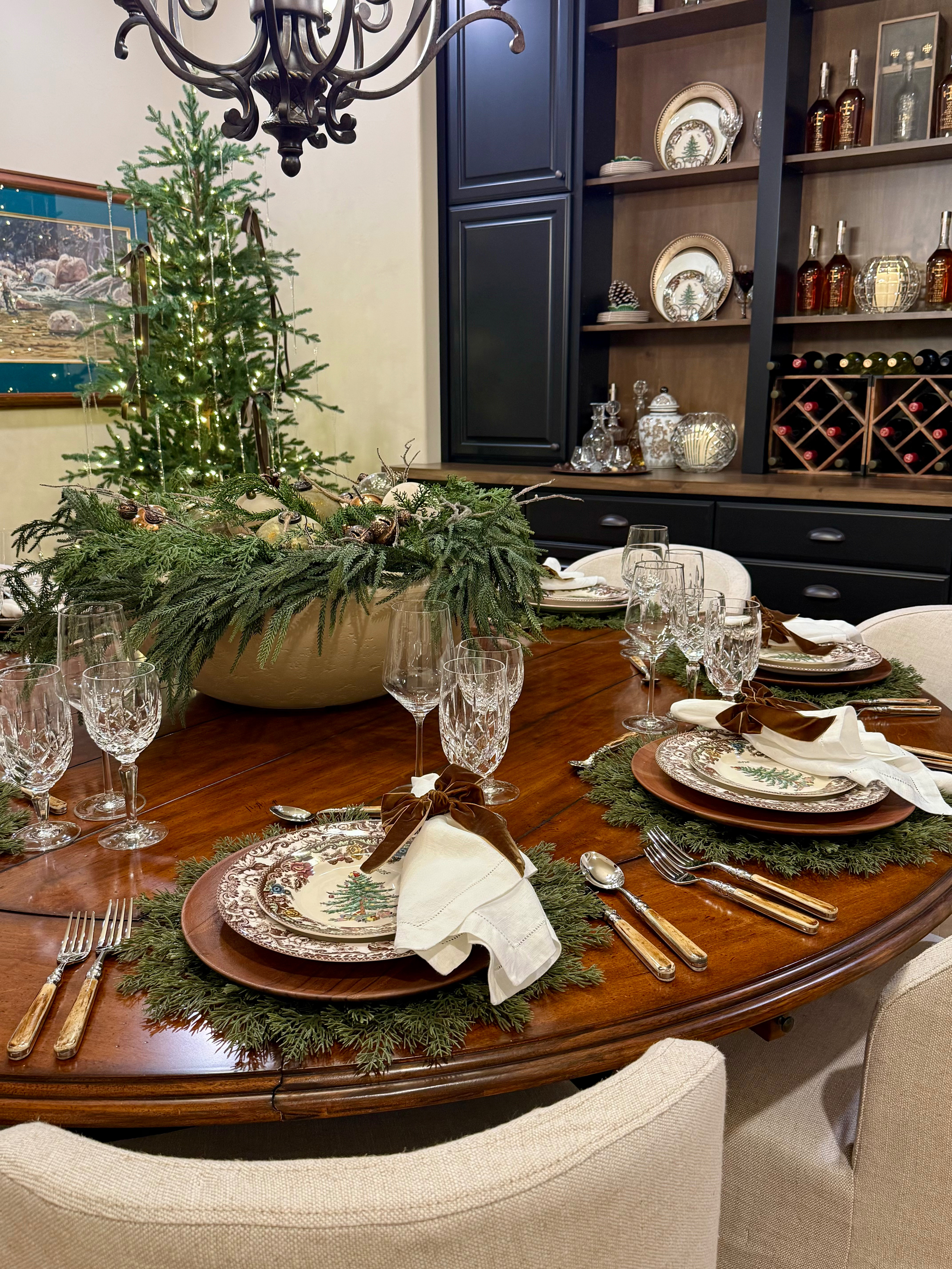 Elegant Rustic Christmas Dining Tablescape 

 

#LTKHoliday #LTKSeasonal #LTKHome