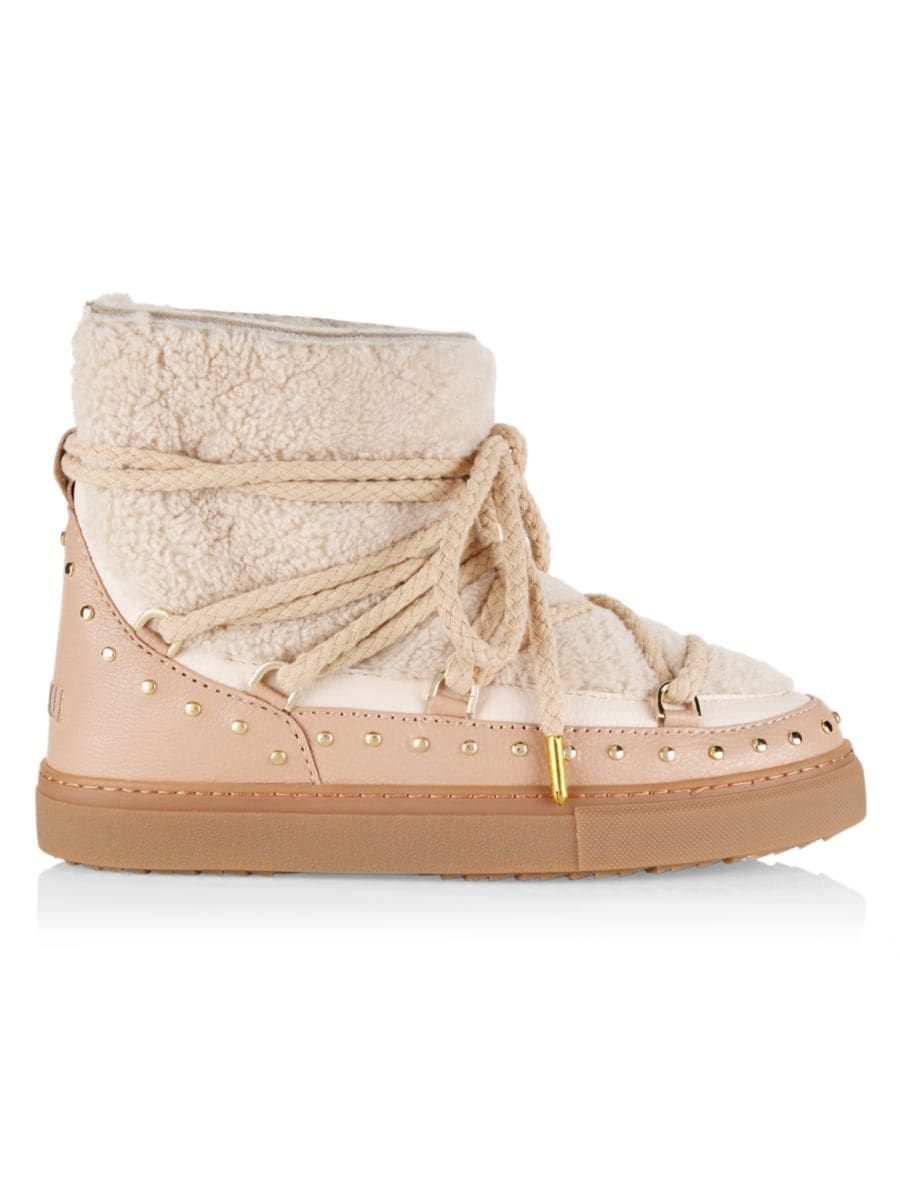 Curly Rock Leather & Shearling Sneakers | Saks Fifth Avenue
