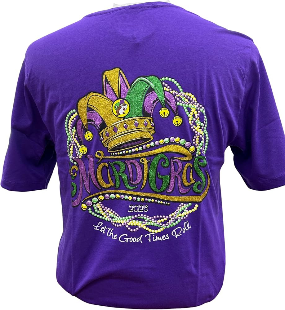 Buc-ee's 2026 Mardi Gras Shirt, Purple, Let The Good Times Roll Design | Amazon (US)