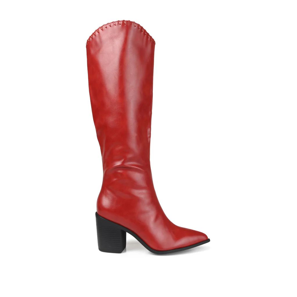 DARIA COWGIRL BOOTS IN FAUX LEATHER | Journee Collection