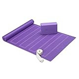 Gaiam Beginner's Yoga Kit (Yoga Mat, Yoga Block, Yoga Strap), Purple | Amazon (US)