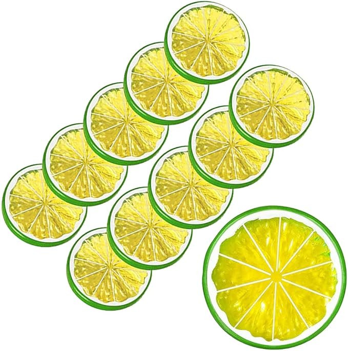 Fake Lime Slice Artificial Fruit Highly Simulation Lifelike Model for Home Party Decoration Green... | Amazon (US)