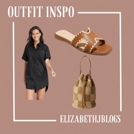 Spring outfit. Shirt dress. Summer outfit 