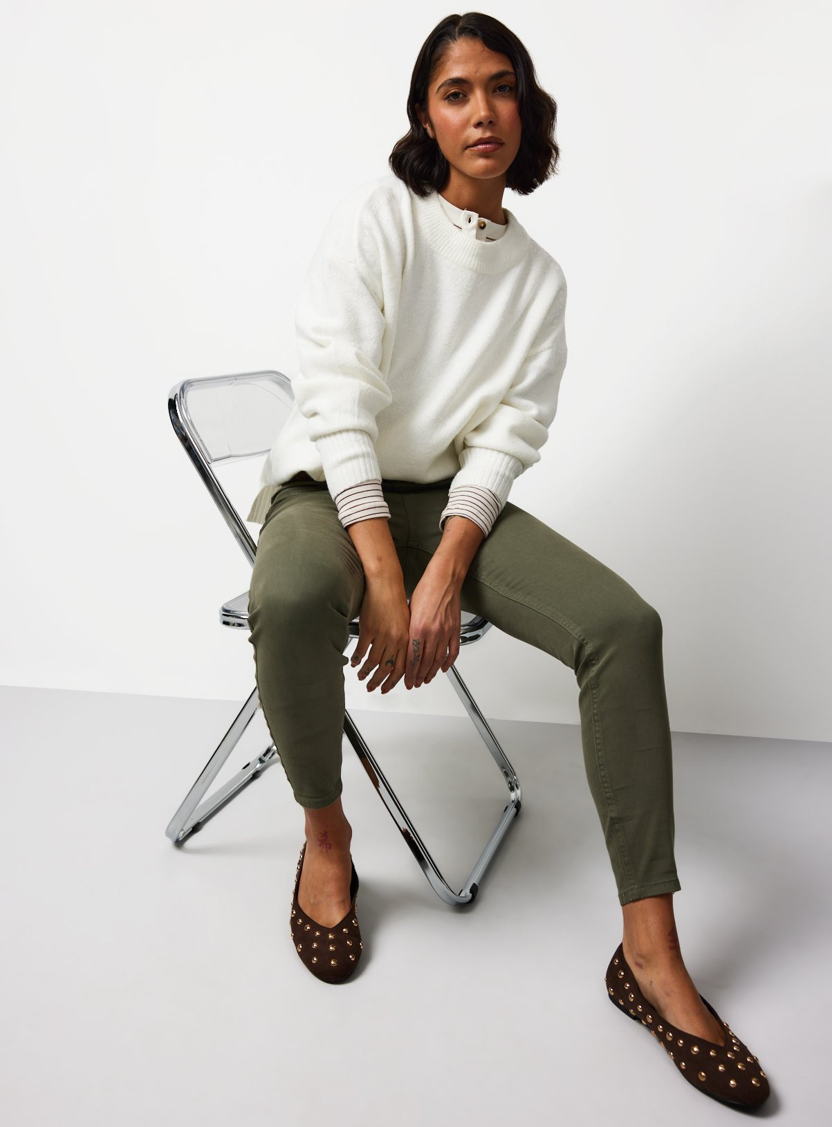 Khaki Mid Rise Jeggings | Tu Clothing