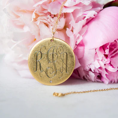 Antique Large Disc with a Diamond | Golden Thread